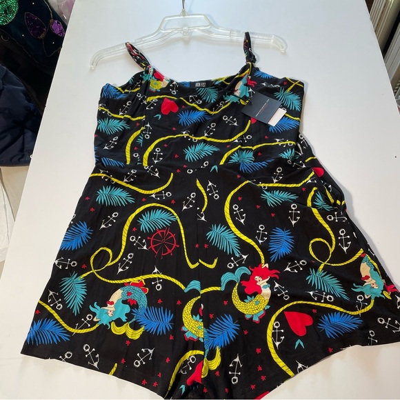 Iron Fist black calico jack mermaids leaves anchors jersey romper Womens 2XL - Picture 12 of 13